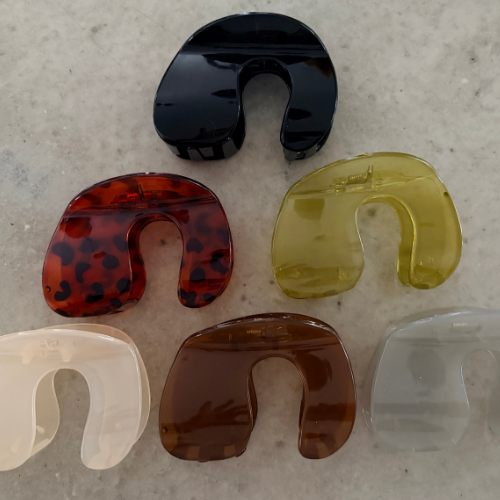 U-Shape Hair Claw Clip- Translucent White