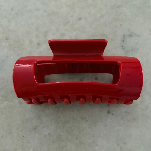 Soft Silicone Hair Claw Clips - Red
