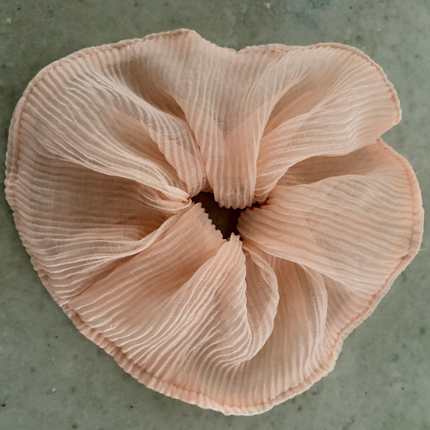 Oversized Korean Pleated Scrunchie - Pink