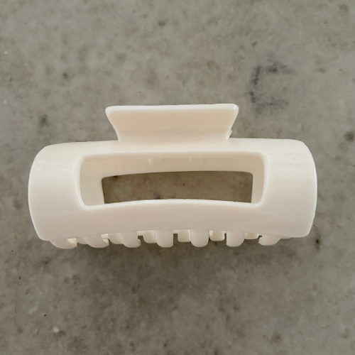 Soft Silicone Hair Claw Clip - White