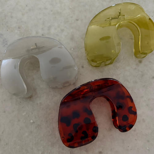 U-Shape Hair Claw Clip- Translucent White