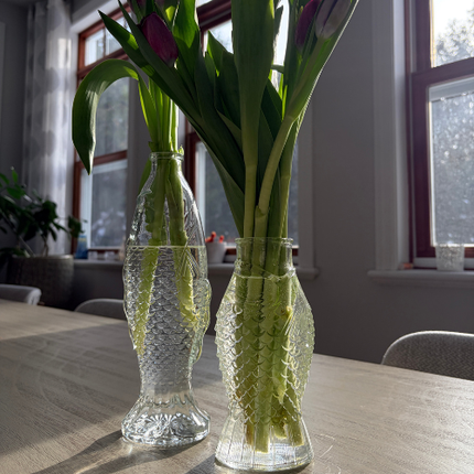 Duo de vases poisson — Grand et petit