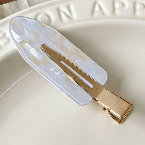 Acrylic Hair Clip - White1