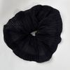 Oversized Korean Pleated Scrunchie - Black