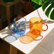 Tasses en verre coloré - Ambre (Ensemble de 2 ou 4)