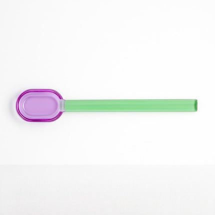 Cuillères en verre - Verte et violette (Ensemble de 2 ou 4)