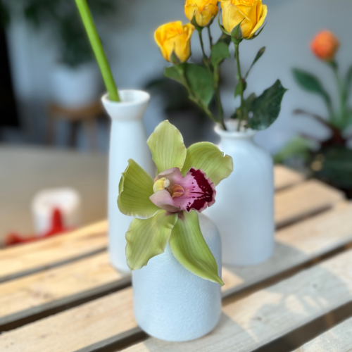 Nordic Minimalist Ceramic Vase Set (3 Pieces) - Modern Home Decor - Beige