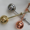 Tea Infuser with push handle - (Light Gold)